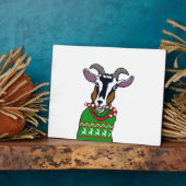 ヤギのクリスマスセーター フォトプラーク (側面)