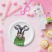 ヤギのクリスマスセーター ペーパープレート (パーティー)