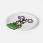 ヤギのクリスマスセーター ペーパープレート (アングル)