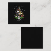 ヤギのクリスマスツリー雪ヤギクリスマス スクエア名刺 (正面/裏面)