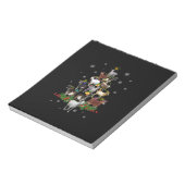 ヤギのクリスマスツリー雪ヤギクリスマス ノートパッド (回転)