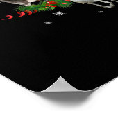 ヤギのクリスマスツリー雪ヤギクリスマス ポスター (角)