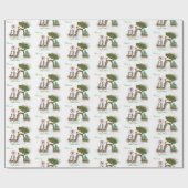 ヤギのクリスマスビジョンの砂糖梅 ラッピングペーパー (フラット)