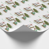 ヤギのクリスマスビジョンの砂糖梅 ラッピングペーパー (角)