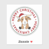 ヤギのクリスマスヤギ冬の動物シール シール (シート)