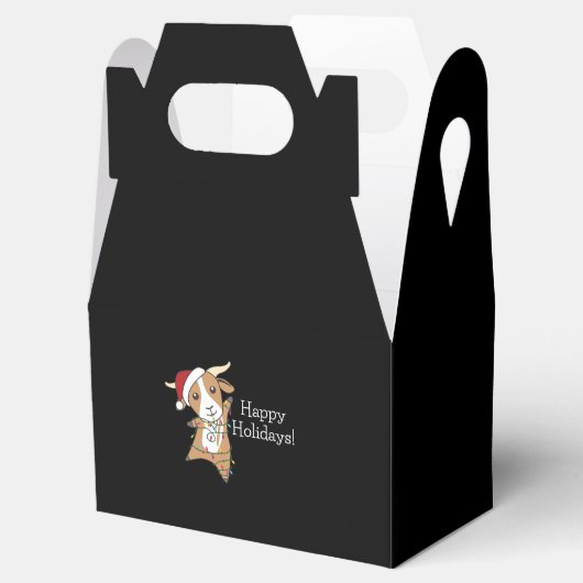 ヤギのクリスマスヤギ冬動物 フェイバーボックス (オープン)