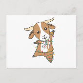 ヤギのクリスマスヤギ冬動物 ポストカード (正面)