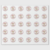 ヤギのクリスマスヤギ冬動物 ラッピングペーパー (フラット)