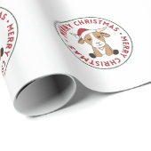 ヤギのクリスマスヤギ冬動物 ラッピングペーパー (ロールコーナー)