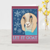 ヤギのグリーティングカード カード (黄色い花)