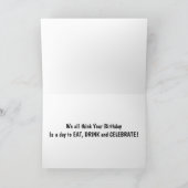 ヤギのグループITに関するお尻を送信しない誕生日おもしろい カード (内部)