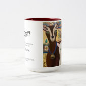 ヤギのゴシックマおもしろいグ – すべてのカップでヤギ！ ツートーンマグカップ (中央)