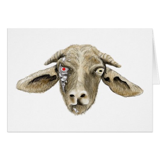 ヤギのサイボおもしろい風変わりーグSF映画パロディユーモア (正面横)