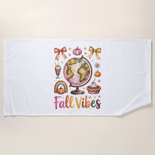 ヤギのシャツカントリーカボチャ ビーチタオル (正面)