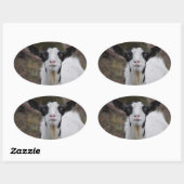 ヤギのシール 楕円形シール (シート)