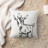 ヤギのスケッチことわざ「Hej!」 クッション (ブランケット)