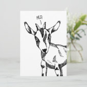 ヤギのスケッチことわざ「Hej!」 招待状 (スタンド正面)