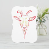 ヤギのスケッチ 招待状 (スタンド正面)