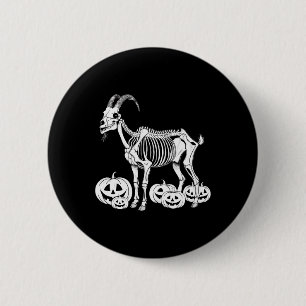 ヤギのスケルトン 誕生日 ハロウィン メンズ レディース キッズ 缶バッジ