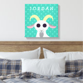 ヤギのスタンレー キャンバスプリント (インサイチュ (寝室))