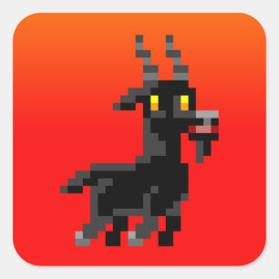 ヤギのステッカー スクエアシール