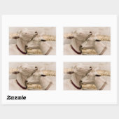 ヤギのスナグリング 長方形シール (シート)