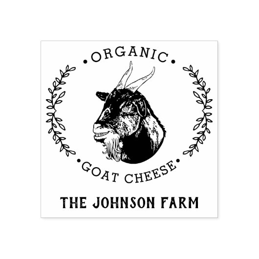 ヤギのチーズミルクファーム名 ラバースタンプ (インプリント)