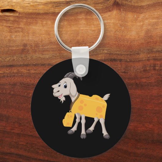 ヤギのチーズ愛好家のためのヤギのチーズ キーホルダー (正面)