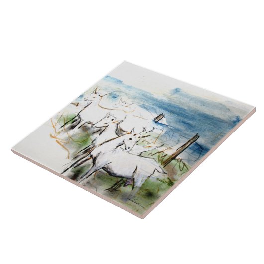 ヤギのトラブル タイル (側面)