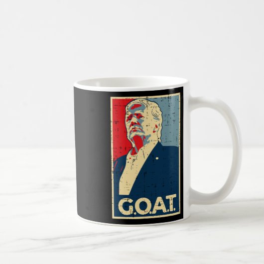 ヤギのトランプのポスター2024 コーヒーマグカップ (右)