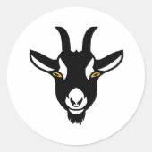 ヤギのネットワーク – ヤギのステッカー ラウンドシール (正面)