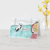 ヤギのハロウィン気絶のカード カード (黄色い花)