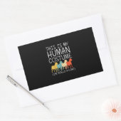 ヤギのハロウィーンの人間の衣装 長方形シール (封筒)