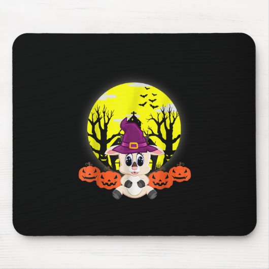 ヤギのハロウィーンカボチャ面白いハロウィーンの衣装 マウスパッド (正面)