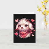 ヤギのバレンタインハート カード (黄色い花)