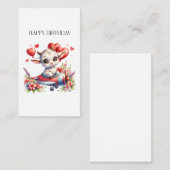 ヤギのパイロット 誕生日 エンクロージャーカード (正面/裏面)