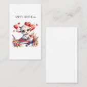 ヤギのパイロット 誕生日 名刺 (正面/裏面)