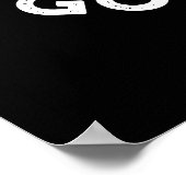 ヤギのフン動物のフンおもしろいダークBGのパン ポスター (角)