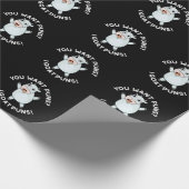 ヤギのフン動物のフンおもしろいダークBGのパン ラッピングペーパー (角)
