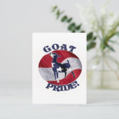 ヤギのプライドの米国旗米国 ポストカード (スタンド正面)