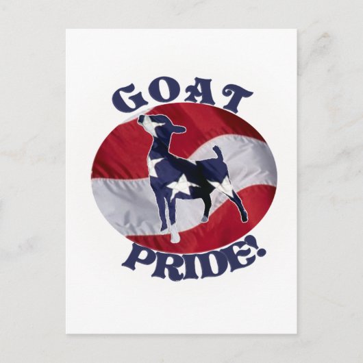 ヤギのプライドの米国旗米国 ポストカード (正面)