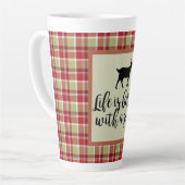 ヤギのプレイドの方が生活が良い カフェラテマグ (左アングル)