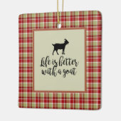 ヤギのプレイドの方が生活が良い セラミックオーナメント (左)