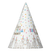 ヤギのペット動物園の誕生日パーティハット子供へ パーティーハット (左)