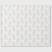 ヤギのペット動物園の誕生日パーティパターンラップ ラッピングペーパー (フラット)