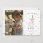 ヤギのペット動物園誕生日サンキューカード サンキューカード (正面)
