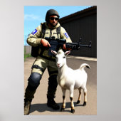 ヤギのボディガード | AIアートポスター ポスター (正面)