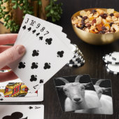 ヤギのポートレート（白黒） トランプ (インサイチュ)