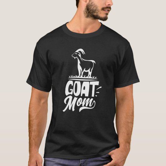 ヤギのママ動物飼いペット Tシャツ (正面)