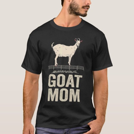 ヤギのママ私は私のヤギのレトロヴィンテージヤギ Tシャツ (正面)